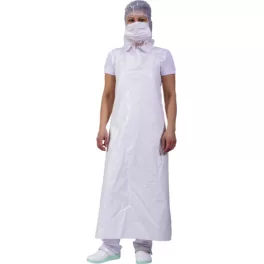 White PVC apron