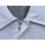 4617U food industry work jacket with elastic cuffs, white