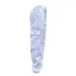 4618U buttoned food industry trousers with knitted cuffs, white