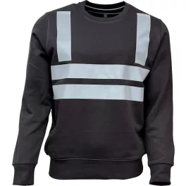 46251ASZ Crew neck sweatshirt with reflective stripe