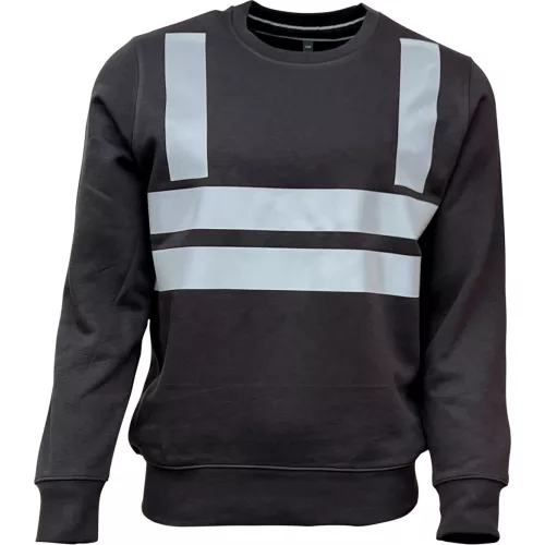 46251ASZ Crew neck sweatshirt with reflective stripe