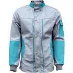 4626A women’s workwear set, grey-turquoise