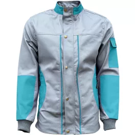 4626A women’s workwear set, grey-turquoise