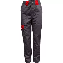 46295 Classic trousers PE-cotton, grey-red
