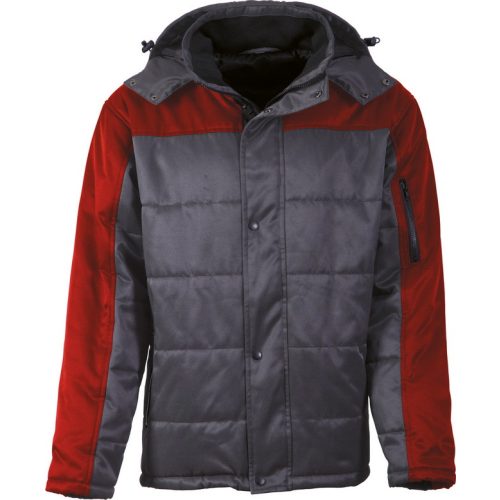 46638 Premium winter jacket, dark grey-red