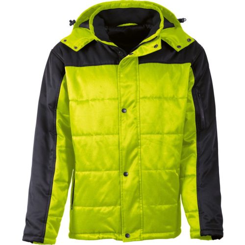 46639 Premium winter jacket, high-visibility yellow – black