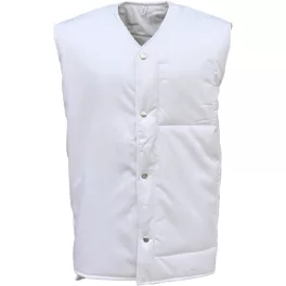 46701 white food industrial quilted vest