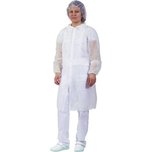 4730 White polipropilene lab coat