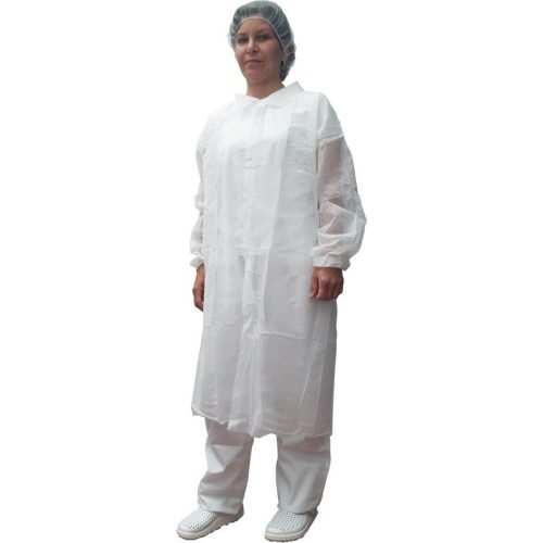 4730 White polipropilene lab coat