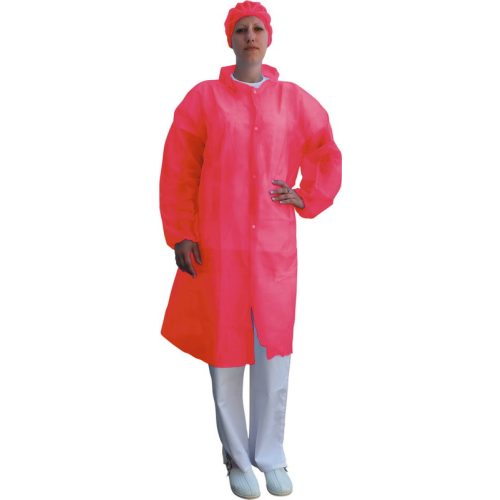 4734 Red polipropilene lab coat