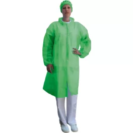 4758 Green polipropilene lab coat