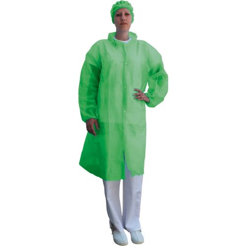 4758 Green polipropilene lab coat