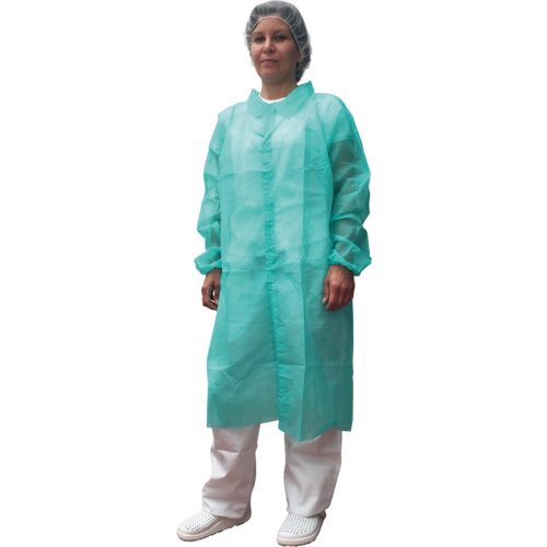 4758 Green polipropilene lab coat