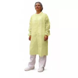 4759T yellow polipropilene lab coat