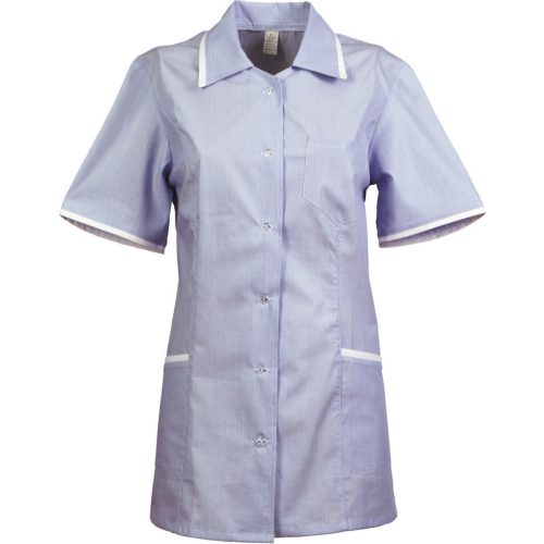 H 4901 Light blue, short-sleeved tunic for women